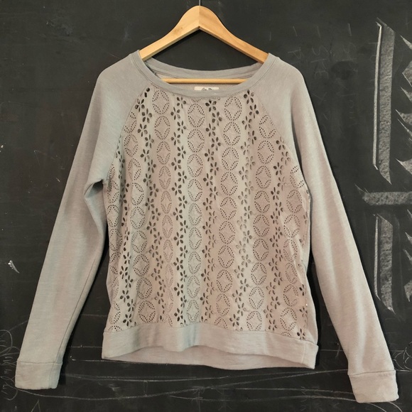 Lucky Brand Tops - Cut lace front sweatshirt by Lucky Bliss